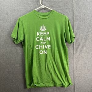 Chive Shirt Adult Small Green Color Outdoor Casual T Shirt Mens